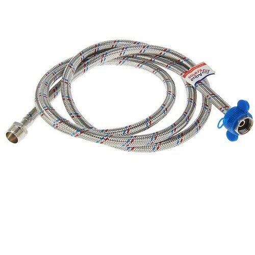 Подводка гибкая AquaKratos гайка-штуцер 200 см нерж сталь с ключом для монтажа 576₽