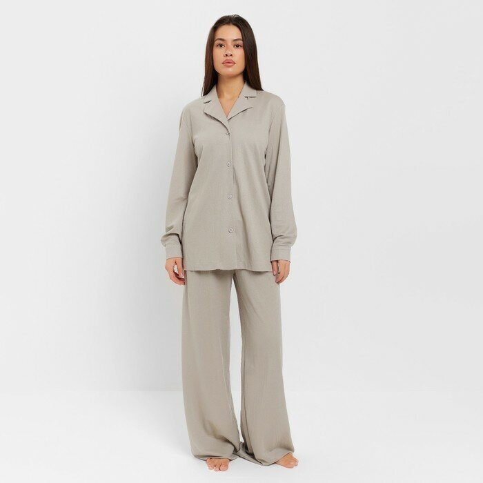 Комплект женский (рубашка, брюки, топ) KAFTAN "Base" - фотография № 9