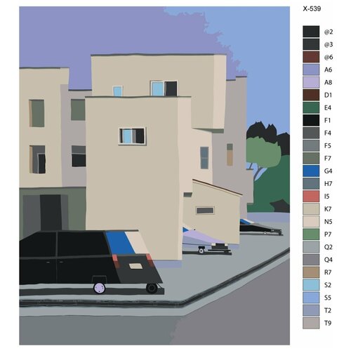 Картина по номерам X-539 Современное искусство. Улица 40х50