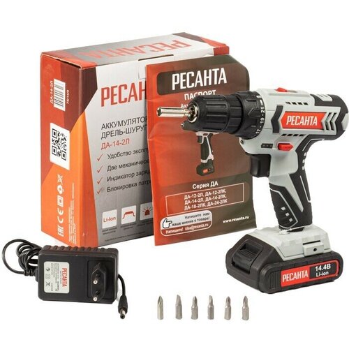 Дрель-шуруповерт аккумуляторная ДА-14-2Л Ресанта 469000₽