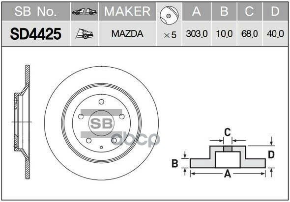 Диск Тормозной Sangsin brake арт. SD4425