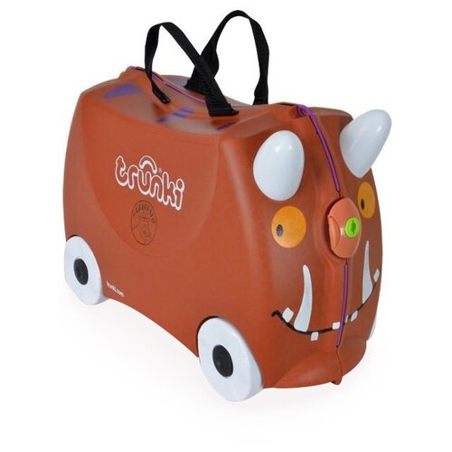 фото Чемодан trunki коричневый с принтом