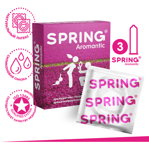 Презервативы ароматизированные SPRING AROMANTIC №3, 3 шт./уп. презервативы spring spring classic 3 шт