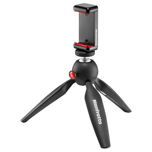 Manfrotto PIXI Smart (MKPIXICLAMP-BK), черный штатив настольный manfrotto mtpixiplus gy pixi plus с головкой серый