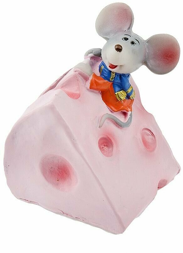 фото Копилка для денег детская / Мышь на сыре, Monte Christmas / полистоун, 6х5х7,5 см