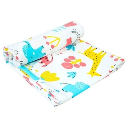 фото Пеленка (плед) двухслойная трикотажная amarobaby (soft hugs) зоопарк