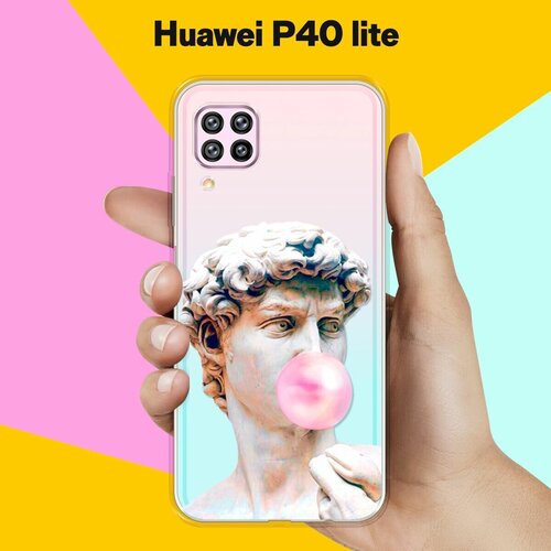 Силиконовый чехол Давид на Huawei P40 Lite силиконовый чехол на huawei p40 lite хуавей п40 лайт silky touch premium с принтом brain plus heart голубой