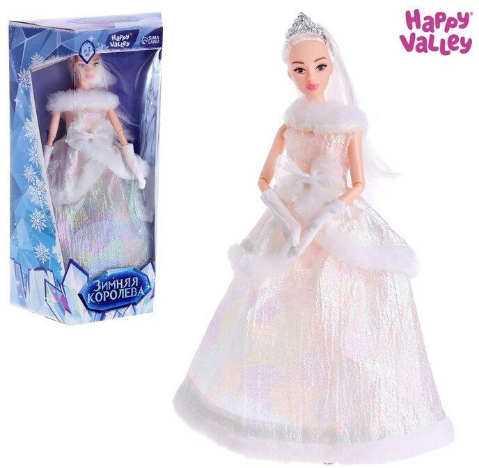Happy Valley Кукла-модель шарнирная «Зимняя королева Ксения», в платье