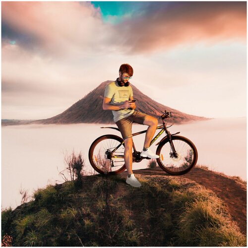 Велосипед горный VIVA Storm 180D 21 скорость диаметр колес 26 механические дисковые тормоза YX-DB02FR стальная рама зеленый 4484900₽