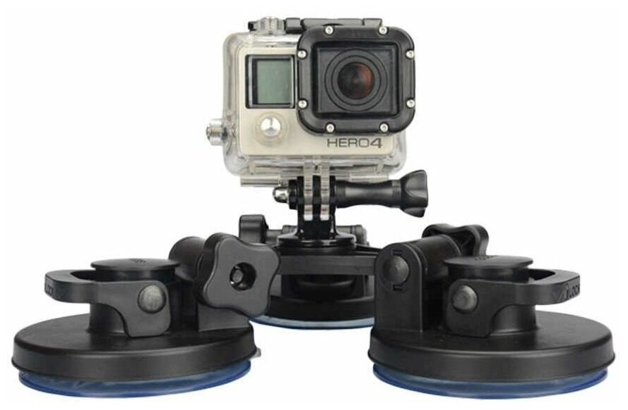 Присоска Kingma тройная для изогнутых поверхностей для экшн-камер GoPro