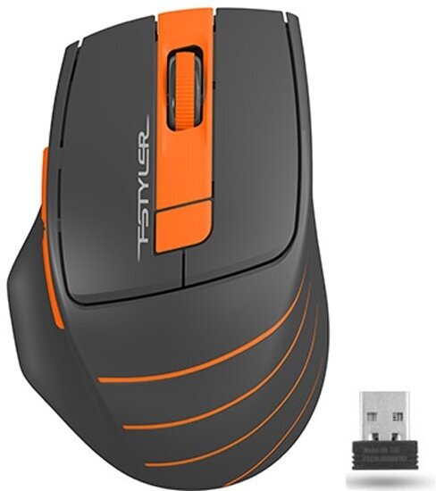 Мышь A4TECH Fstyler FG30S серый/оранжевый оптическая silent беспроводная USB