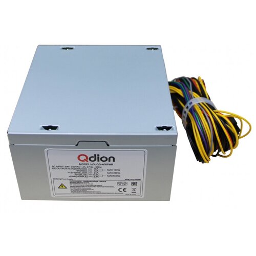 FSP 400W ATX Q-Dion QD-400-PNR { 400W, 120mm, 3xSATA, 1xPCI-E, nonPFC} бп atx 400 вт fsp q dion qd 400 80 9pa350ae21 9pa350ae21