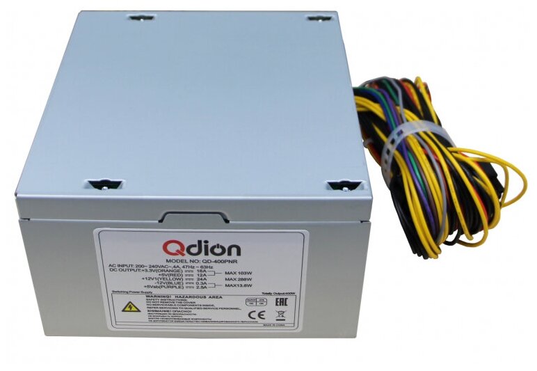 FSP 400W ATX Q-Dion QD-400-PNR ( 400W, 120mm, 3xSATA, 1xPCI-E, nonPFC)