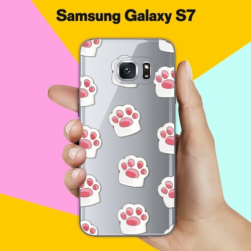 Силиконовый чехол на Samsung Galaxy S7 Лапки / для Самсунг Галакси С7 пластиковый чехол обнулись желтый на samsung galaxy s7 самсунг галакси с 7