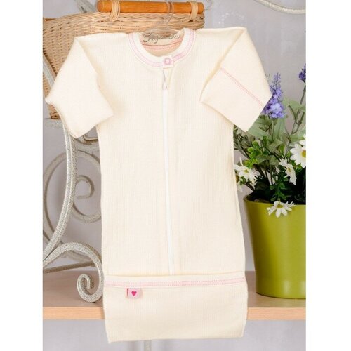 Интерлок для маловесных детей ЭкрюРозовая отделка 370₽