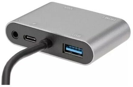 Aopen кабели Qust Кабель ACU4511 Адаптер USB Type-Cm-->VGA, HDMI 4k 30Hz, USB3.0, PD, Audio, iOpen Qust 4895182217928