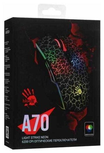 Мышь A4Tech Bloody A70 черный/рисунок