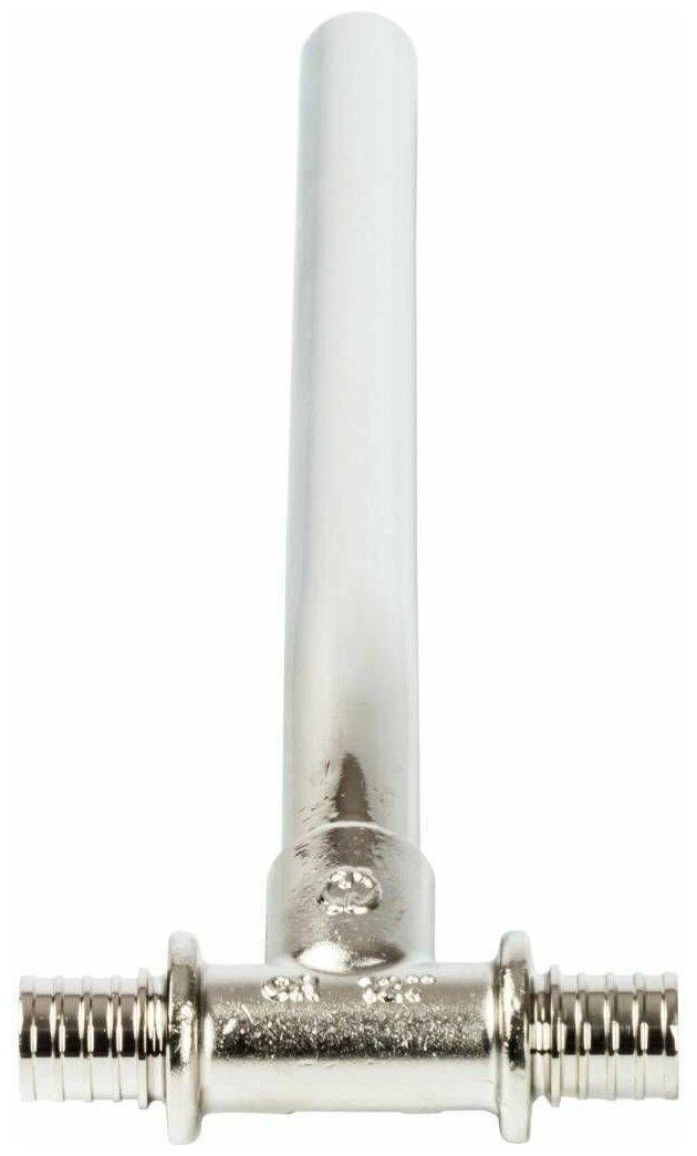 Трубка для подключения радиатора, Т-образная 16/250/16 для труб из сш. полиэтилена аксиальный STOUT - фотография № 4