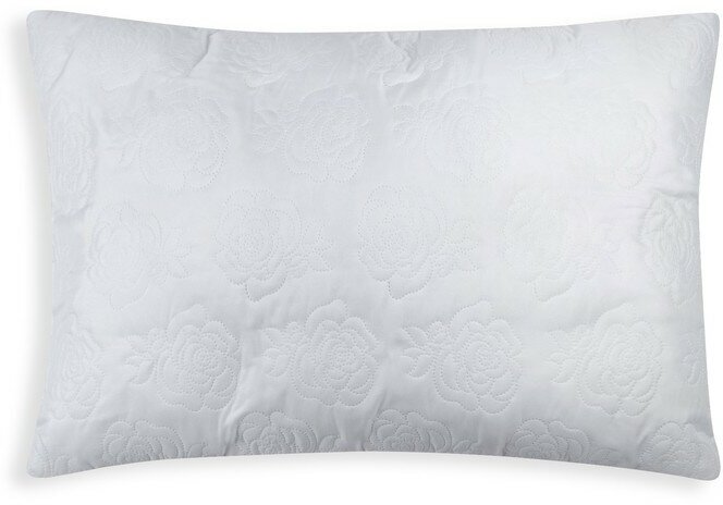 Подушка Роза 50х70 см, белый, полиэфирное волокно, пэ 100% - фотография № 1