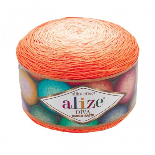 Пряжа для вязания Ализе Diva Ombre Batik (100% микрофибра) 2х250г/875м цв.7413