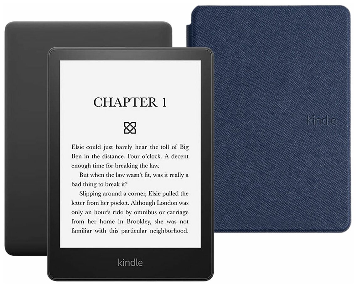 Электронная книга Amazon Kindle PaperWhite 2021 8Gb black Ad-Supported с обложкой ReaderONE