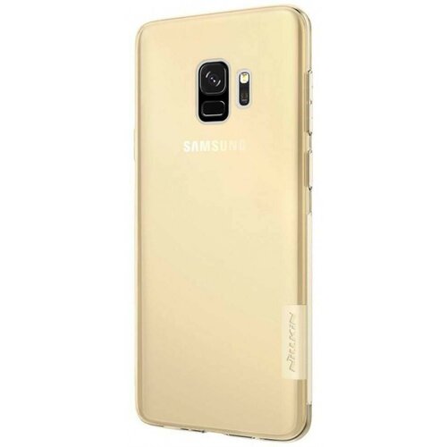 противоударный чехол для samsung galaxy s9 case glass белый с красным Накладка силиконовая Nillkin Nature TPU Case для Samsung Galaxy S9 G960 прозрачно-золотая