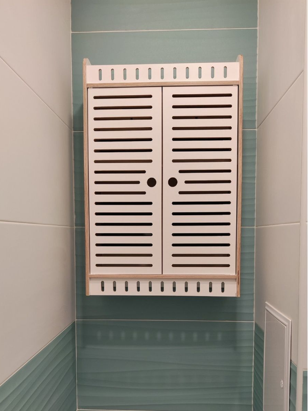 Шкафчик навесной в ванную комнату Хельги эко - фотография № 4