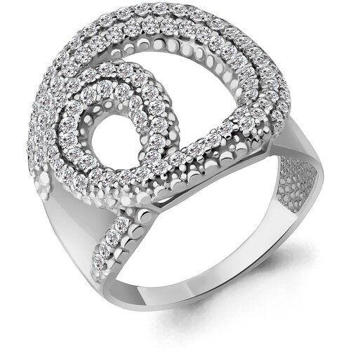 фото Кольцо diamant online, серебро, 925 проба, фианит, размер 19.5