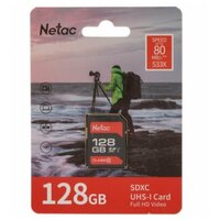 Карта памяти Netac SD 128GB U1 C10 80MB/s