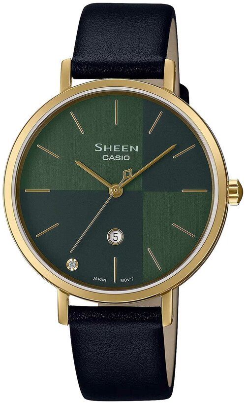 Наручные часы CASIO Sheen SHE-4547GL-3A, черный, золотой