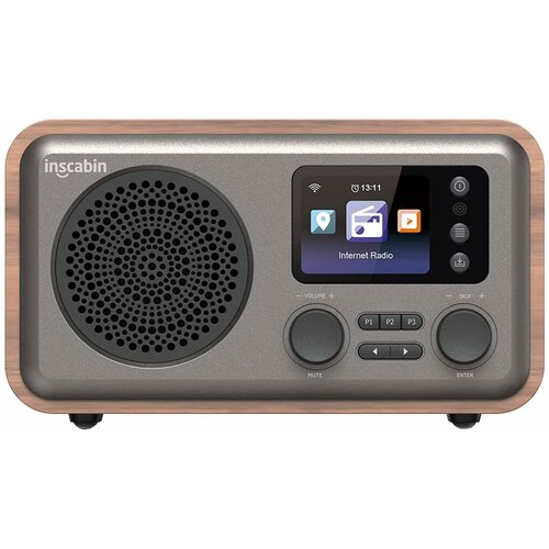 Интернет-радио Inscabin D8 Black (WiFi, FM, DAB, Bluetooth, USB Playback, деревянный корпус, 2,4