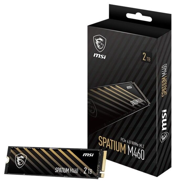 Твердотельный накопитель MSI 2 ТБ M2 Spatium M460 PCIe 40 NVMe M2 2TB