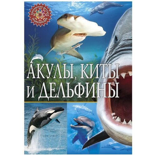 Энциклопедия ЗАО Книга/245х177мм 64стр/Популярная детская/Акулы, киты и дельфины