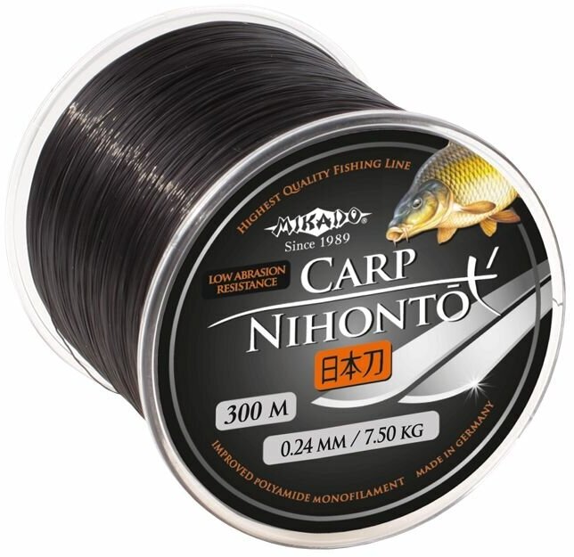 Полиамидная леска для рыбалки на карпа / рыболовная карповая NIHONTO Carp (Mikado), 300м, 0.40мм