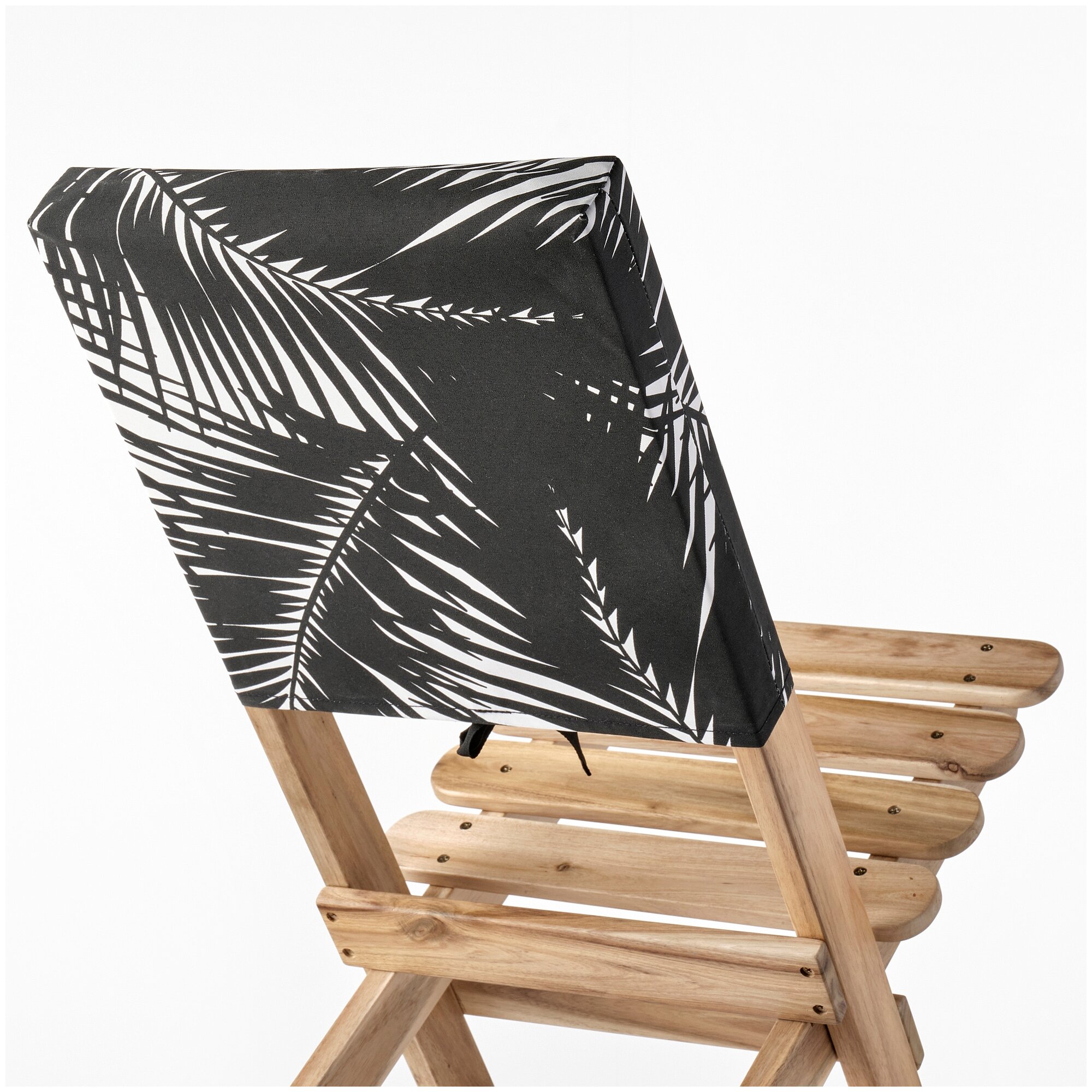 KÅSEBERGA косеберга пляжный стул для сада акация/черный белый - фотография № 2