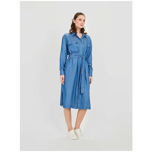 Платье BAON Платье-рубашка из тенселя Baon B4522051, размер: S, голубой
