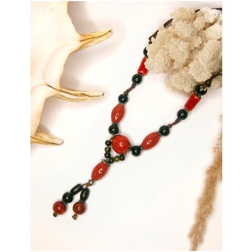 Бусы из керамики в этническом стиле