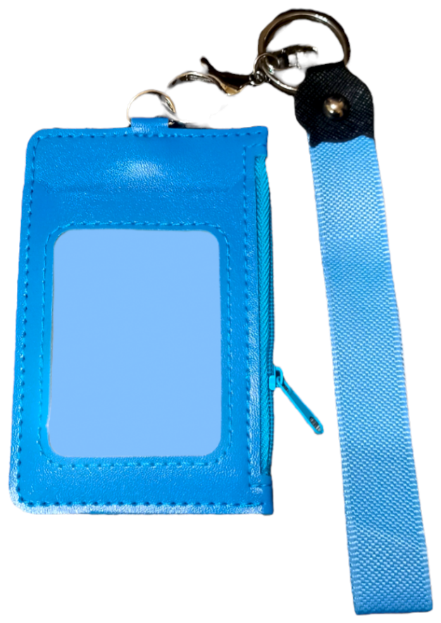 Бейдж для офиса картхолдер чехол для карт бейджик кошелек визитница для пропуска / проездного на ленте, 7х11 см , бейдж для офиса голубой