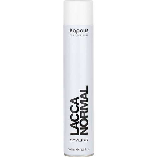 kapous normal styling лак для волос нормальной фиксации 500 мл Kapous Professional Лак аэрозольный для волос нормальной фиксации «Lacca Normal», 500 мл