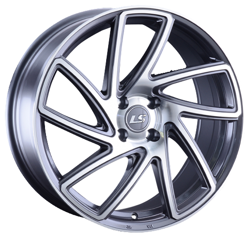 Диски LS Wheels 1054 7,5x17 5x114,3 D67.1 ET45 цвет GMF (темно-серый,полировка)