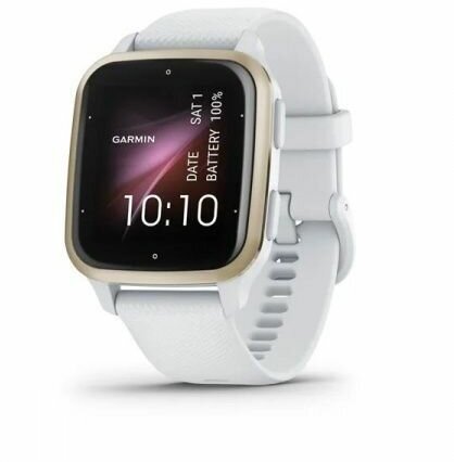 Часы Garmin Venu Sq 2 Cream Gold Bezel with White Case and Silicone Band