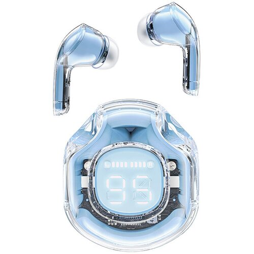 Беспроводные наушники ACEFAST T8 Crystal color bluetooth earbuds голубые (Ice blue)