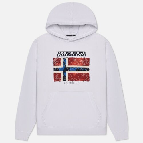 Мужская толстовка Napapijri Guiro Hoodie белый, Размер XL