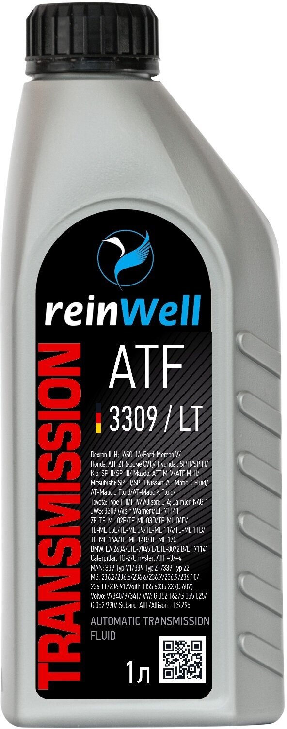 4980 ReinWell НС-синтетическое трансмиссионное масло ATF 3309/LT (1л)