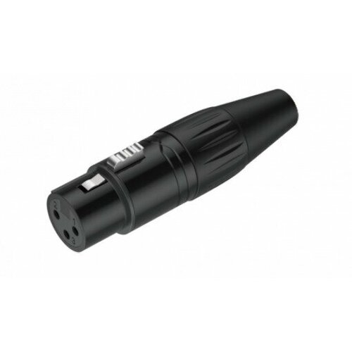 roxtone rx3mdwp bg разъем cannon xlr панельный папа 3 х контактный цвет черный влагостойкий ip65 ROXTONE RX3FP-BT Разъем cannon кабельный, мама 3-х контактный. цвет: Черный Standart