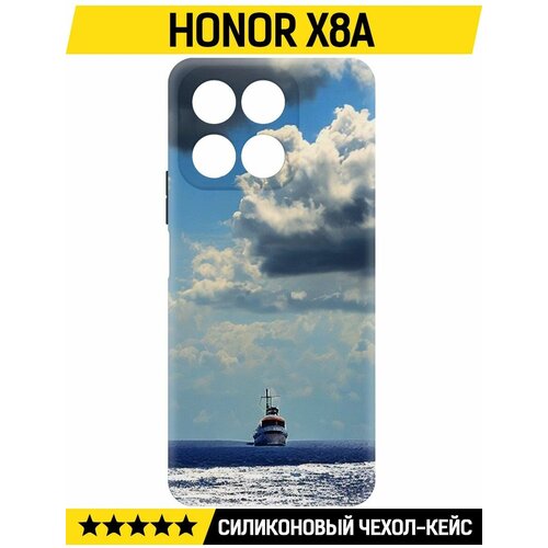 Чехол-накладка Krutoff Soft Case Море для Honor X8a черный чехол накладка krutoff soft case корги для honor x8a черный