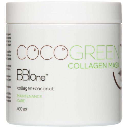 BB one / Коллагеновая маска для волос, продление эффекта выпрямления CoCo Green Collagen Mask, 500 мл