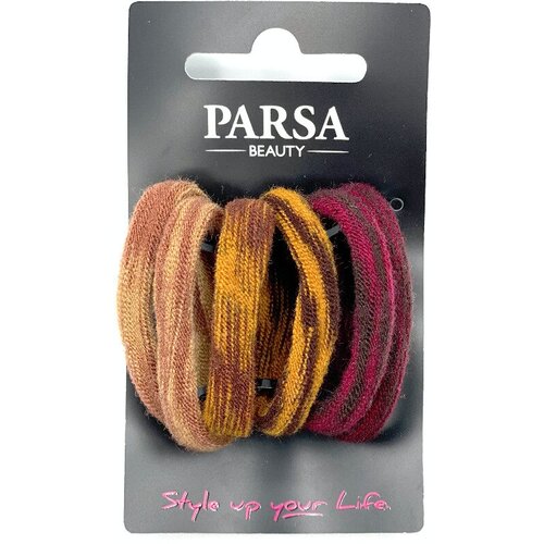 Резинка для волос, 6 шт PARSA BEAUTY светло-коричневый, бордовый 45131