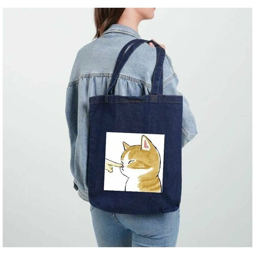 фото Сумка шоппер котики и акула нет бренда