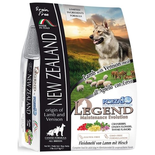 Сухой корм для собак Forza10 Legend New Zeland, беззерновой, ягненок, оленина 2.27 кг